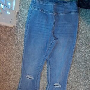 No Boundaries Light Blue Distressed Jeggings